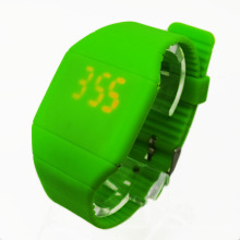Faceless Smooth Silicone LED Touch Screen Digital Watches (HAL-1273)